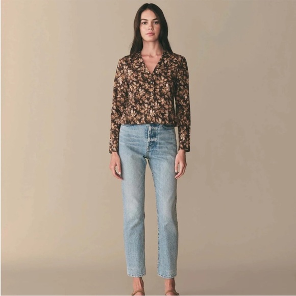 NWT Doen Sheila Button Shirt Top Blouse Fern Grove Floral XS - Picture 4 of 7